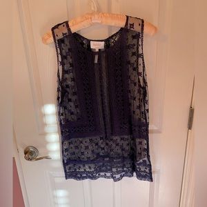 Laundry Sheer Embroidery Top